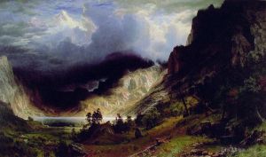 艺术家艾伯特·比尔施塔特作品《落基山脉的风暴》