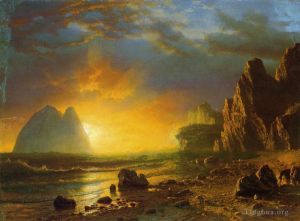 艺术家艾伯特·比尔施塔特作品《海岸日落》