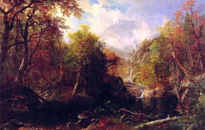 艾伯特·比尔施塔特 的油画作品 -  《翡翠池》