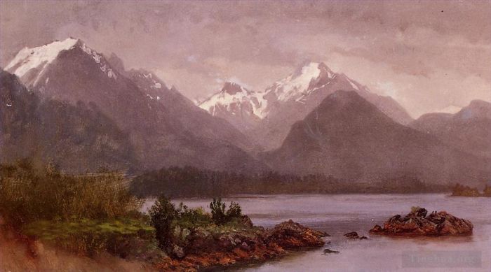 艾伯特·比尔施塔特 的油画作品 -  《大提顿国家公园,怀俄明州》