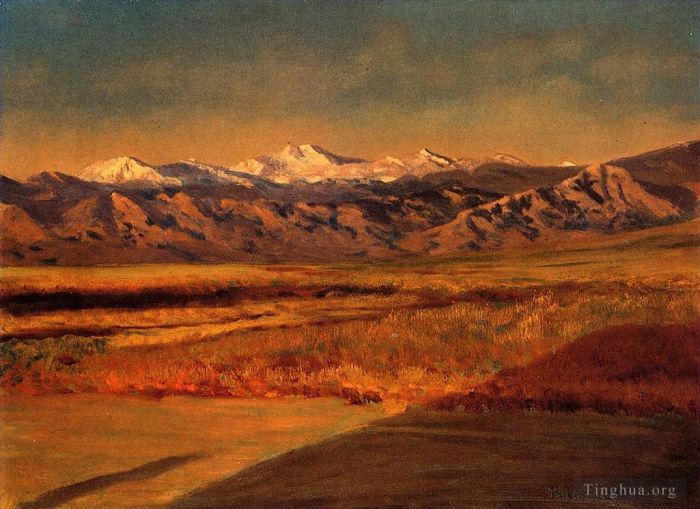 艾伯特·比尔施塔特 的油画作品 -  《大提顿山脉》