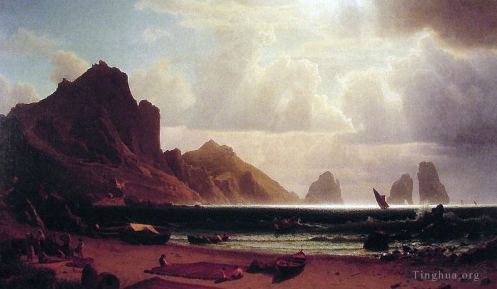艾伯特·比尔施塔特 的油画作品 -  《皮科拉码头酒店》