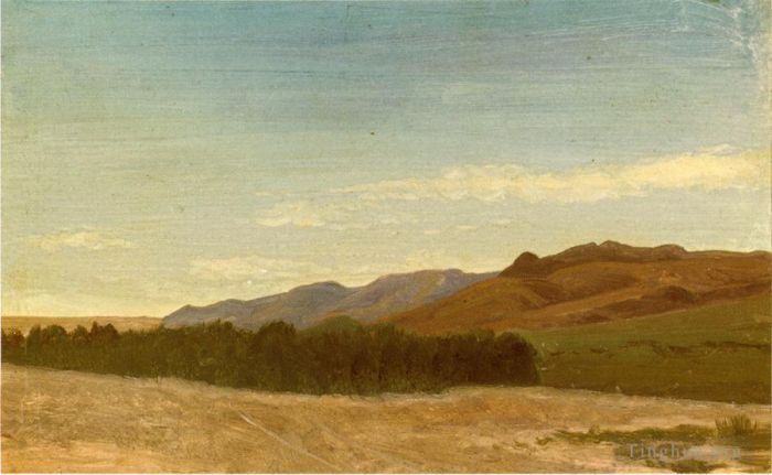 艾伯特·比尔施塔特 的油画作品 -  《拉勒米堡附近的平原》