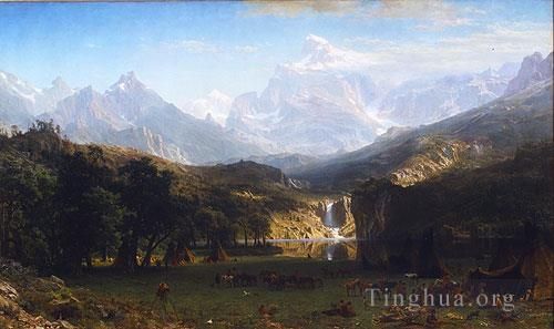 艾伯特·比尔施塔特 的油画作品 -  《落基山脉,兰德斯峰》