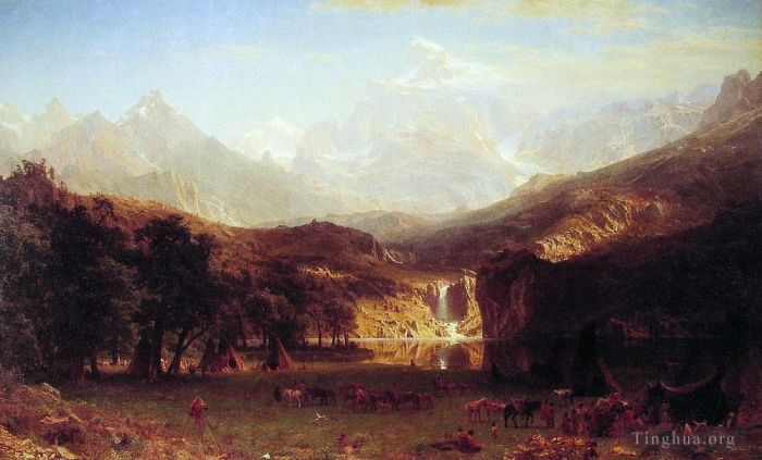 艾伯特·比尔施塔特 的油画作品 -  《落基山脉》