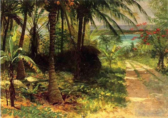 艾伯特·比尔施塔特 的油画作品 -  《热带风景》