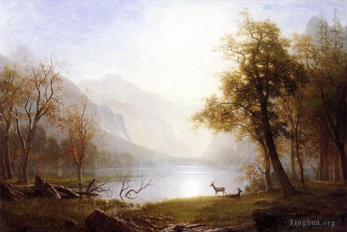 艾伯特·比尔施塔特 的油画作品 -  《国王峡谷的山谷》