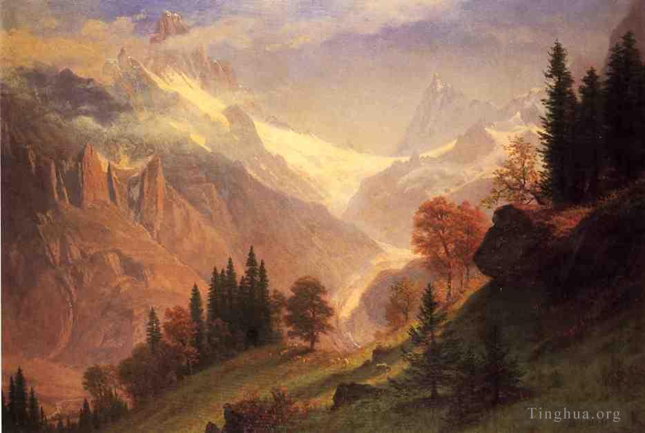 艾伯特·比尔施塔特作品《格林德瓦的景色》