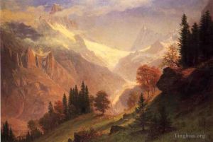 艺术家艾伯特·比尔施塔特作品《格林德瓦的景色》