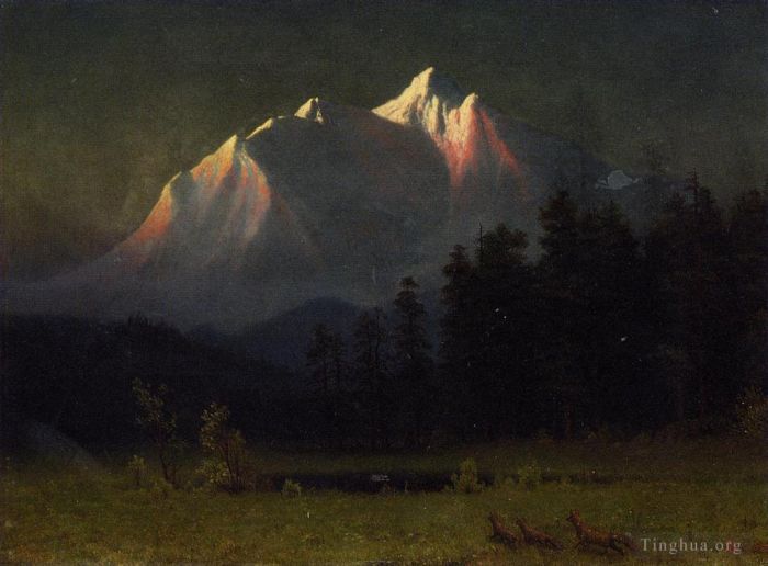 艾伯特·比尔施塔特 的油画作品 -  《西方风景》