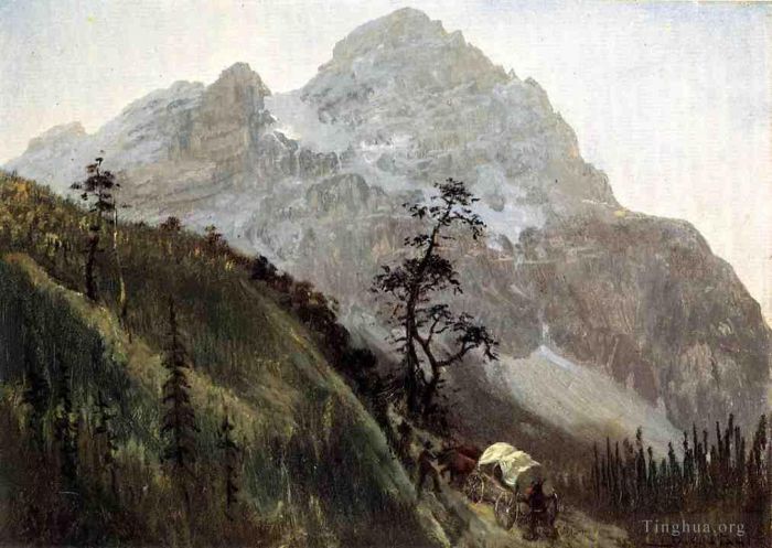 艾伯特·比尔施塔特 的油画作品 -  《落基山脉西部步道》