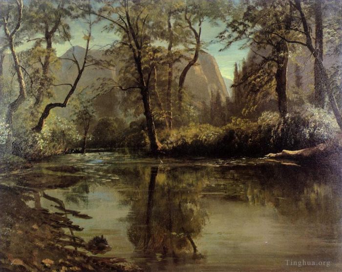 艾伯特·比尔施塔特 的油画作品 -  《加利福尼亚州优胜美地山谷》