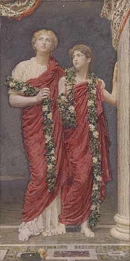 艾伯特·约瑟夫·摩尔 的油画作品 -  《花环》