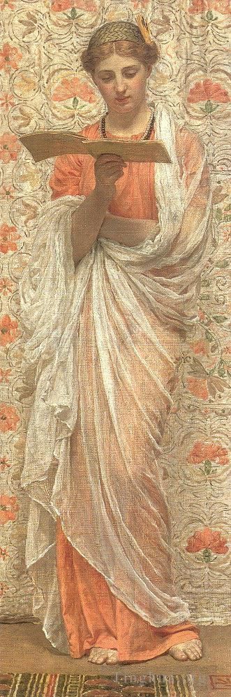 艾伯特·约瑟夫·摩尔 的油画作品 -  《一位读者》