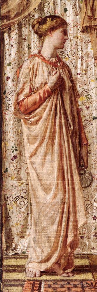艾伯特·约瑟夫·摩尔作品《拿着花瓶的站立女性人物》