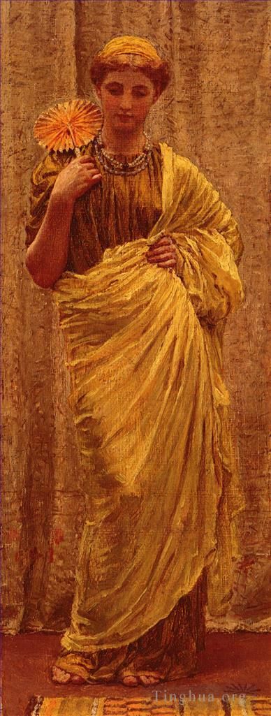 艾伯特·约瑟夫·摩尔 的油画作品 -  《镀金扇子》