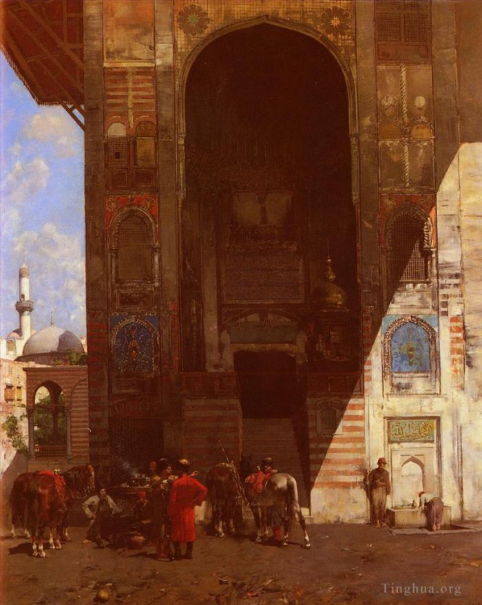 埃尔贝托·帕西尼 的油画作品 -  《哈尔特阿拉清真寺》