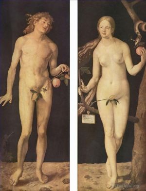 艺术家阿尔布雷特·丢勒作品《亚当和夏娃》