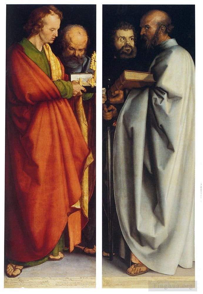 阿尔布雷特·丢勒 的油画作品 -  《阿尔布雷希特四使徒》