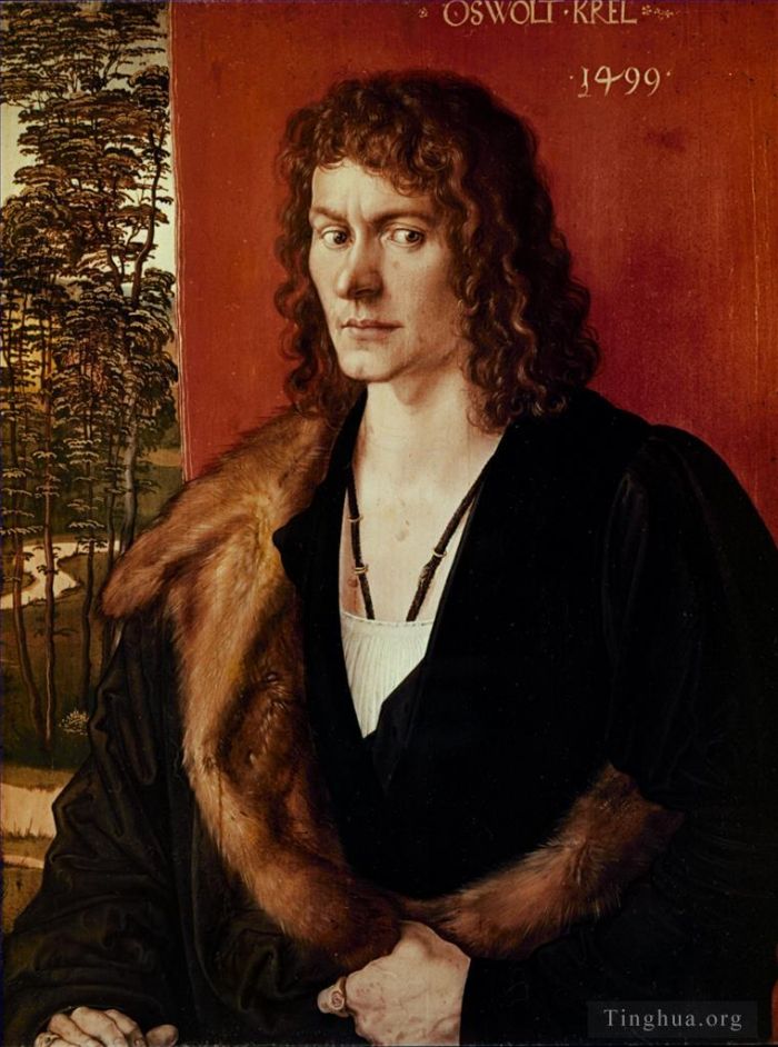 阿尔布雷特·丢勒 的油画作品 -  《阿尔布雷希特《一个男人的肖像》》