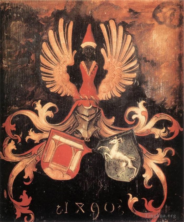 阿尔布雷特·丢勒 的油画作品 -  《杜勒家族和霍尔珀家族的联盟徽章》
