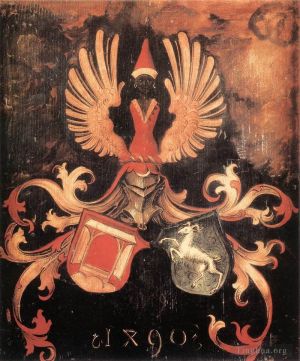 艺术家阿尔布雷特·丢勒作品《杜勒家族和霍尔珀家族的联盟徽章》