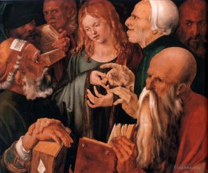 艺术家阿尔布雷特·丢勒作品《医生中的基督》