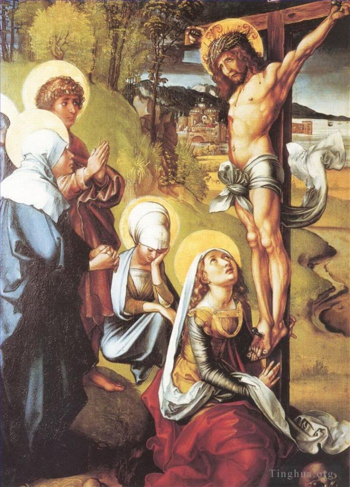 阿尔布雷特·丢勒 的油画作品 -  《基督在十字架上》