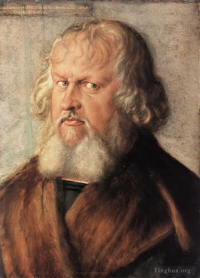 阿尔布雷特·丢勒 的油画作品 -  《希罗尼穆斯·霍尔茨舒赫的肖像》