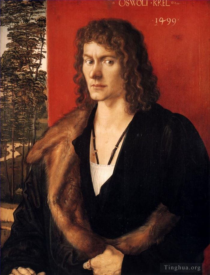 阿尔布雷特·丢勒 的油画作品 -  《奥斯沃尔特·克尔的肖像》