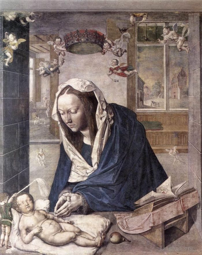 阿尔布雷特·丢勒 的油画作品 -  《德累斯顿祭坛画中央面板》