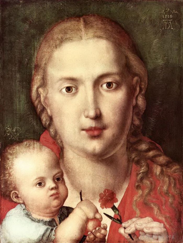 阿尔布雷特·丢勒 的油画作品 -  《康乃馨圣母》
