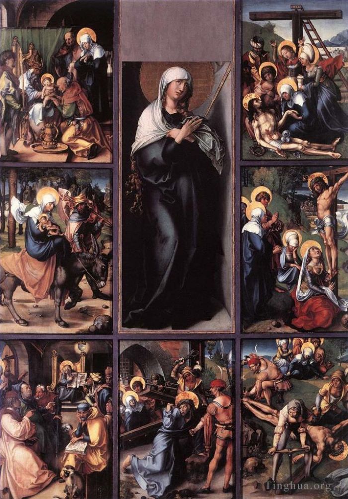 阿尔布雷特·丢勒 的油画作品 -  《圣母的七苦》