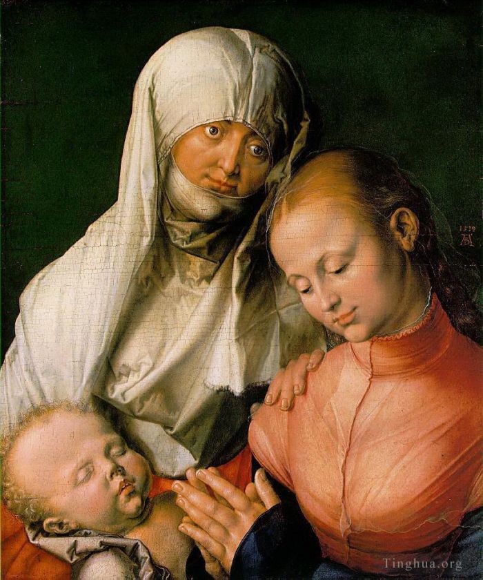 阿尔布雷特·丢勒 的油画作品 -  《圣母子与圣安妮》