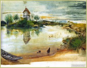艺术家阿尔布雷特·丢勒作品《池塘边的房子》