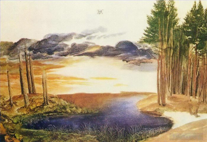 阿尔布雷特·丢勒 的各类绘画作品 -  《树林里的池塘》
