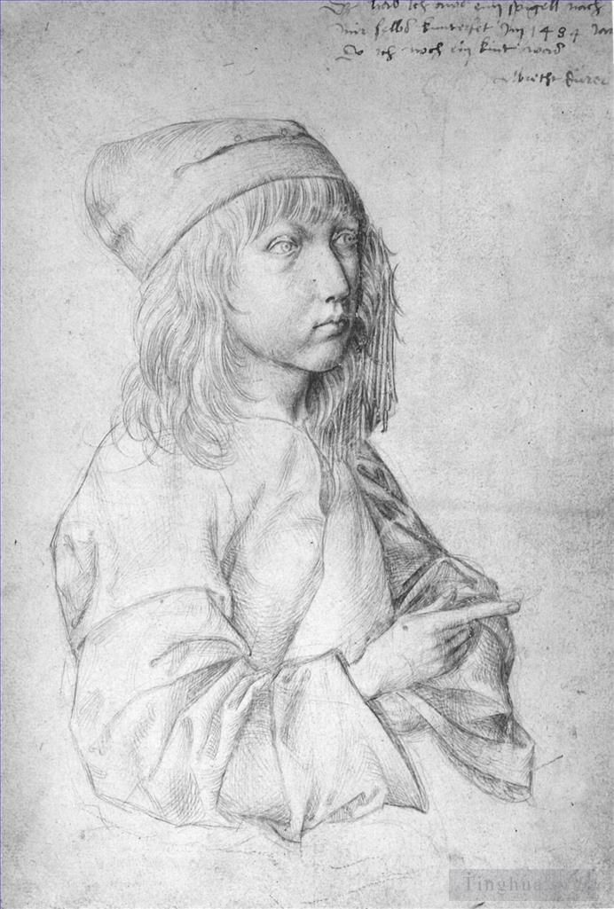阿尔布雷特·丢勒 的各类绘画作品 -  《13岁时的自画像》