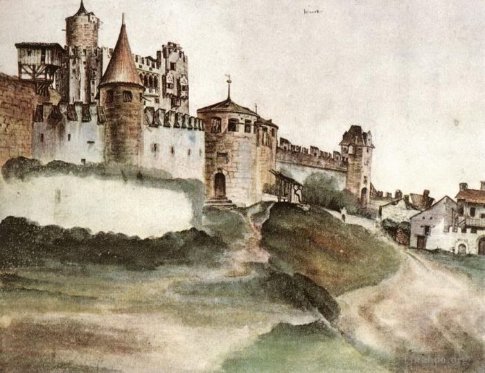 阿尔布雷特·丢勒 的各类绘画作品 -  《特伦托城堡》