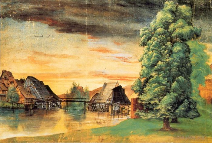 阿尔布雷特·丢勒 的各类绘画作品 -  《柳厂》