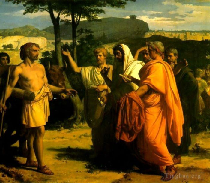 亚历山大·卡巴内尔 的油画作品 -  《辛辛纳图斯接待参议院代表》