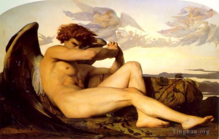 亚历山大·卡巴内尔 的油画作品 -  《堕落天使》