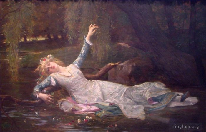 亚历山大·卡巴内尔 的油画作品 -  《奥菲莉亚》