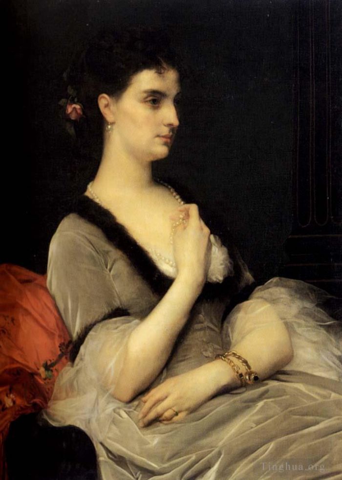 亚历山大·卡巴内尔 的油画作品 -  《EA,Vorontsova,Dashkova,伯爵夫人的肖像》
