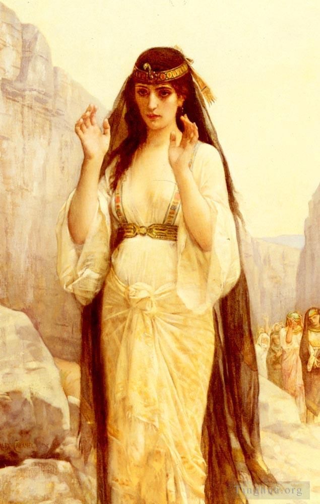 亚历山大·卡巴内尔 的油画作品 -  《耶弗他的女儿》