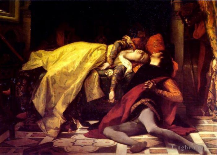 亚历山大·卡巴内尔 的油画作品 -  《弗朗西斯卡·德·里米尼和保罗·马拉泰斯塔之死》