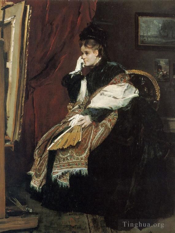 阿尔弗雷德·埃米尔·利奥波德·史蒂文斯 的油画作品 -  《确信无疑》