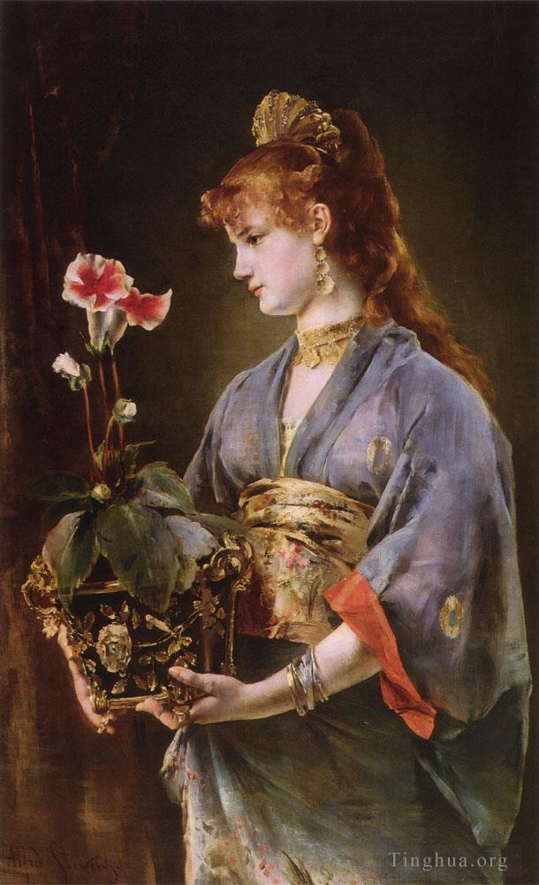 阿尔弗雷德·埃米尔·利奥波德·史蒂文斯作品《一个女人的肖像》