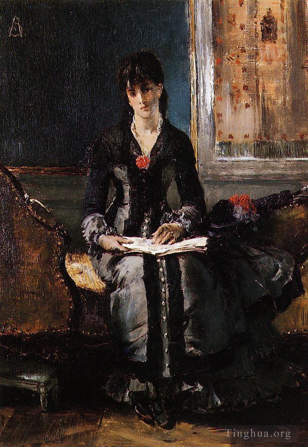 阿尔弗雷德·埃米尔·利奥波德·史蒂文斯作品《一个年轻女子的肖像》