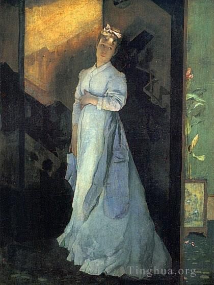 阿尔弗雷德·埃米尔·利奥波德·史蒂文斯 的油画作品 -  《告别信》