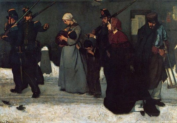 阿尔弗雷德·埃米尔·利奥波德·史蒂文斯 的油画作品 -  《什么叫流浪》